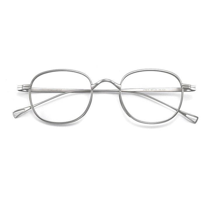 Reven Jate Unisex Full Rim Round Square Titanium Eyeglasses 8016 Full Rim Reven Jate