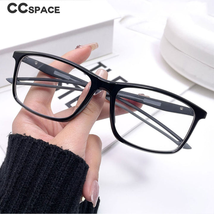 CCspace Unisex Full Rim Square Tr 90 Titanium Sport Eyeglasses 55473 Full Rim CCspace