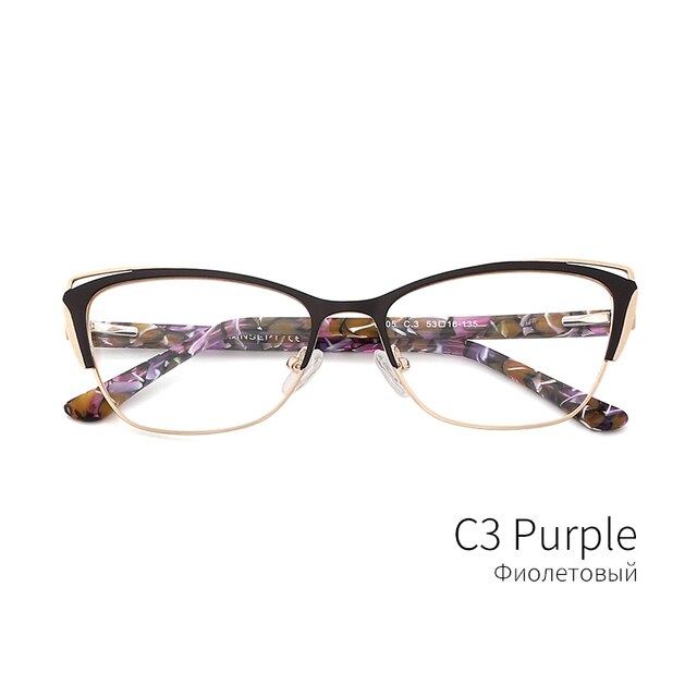 Kansept Women's Full Rim Cat Eye Stainless Steel Acetate Reading Glasses 8805 Reading Glasses Kansept