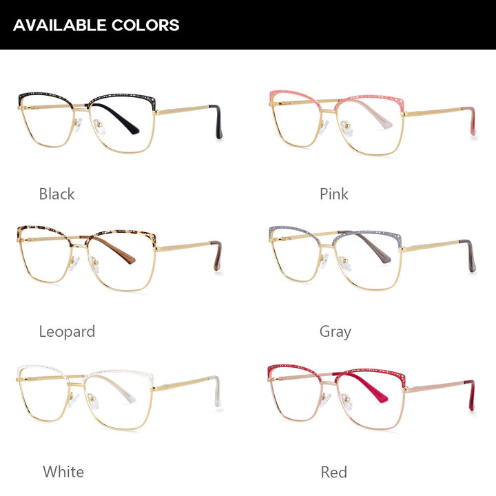 CCspace Women's Full Rim Square Tr 90 Titanium Frame Eyeglasses 54196 Full Rim CCspace