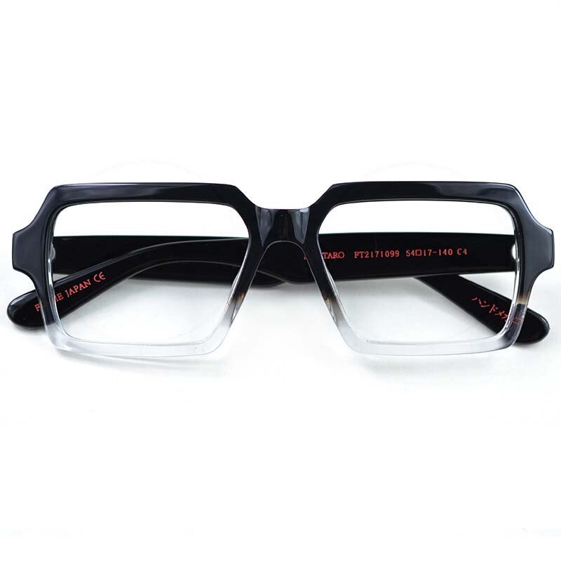 CCspace Unisex Full Rim Square Acetate Eyeglasses 54726 Full Rim CCspace Black  clear China
