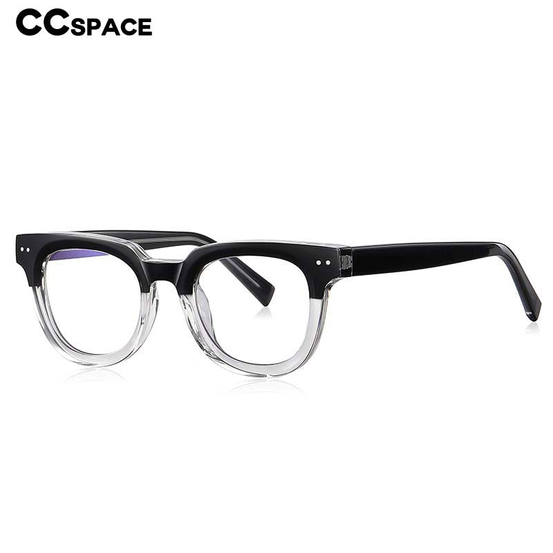 CCSpace Unisex Full Rim Square Tr 90 Titanium Frame Eyeglasses 54560 Full Rim CCspace