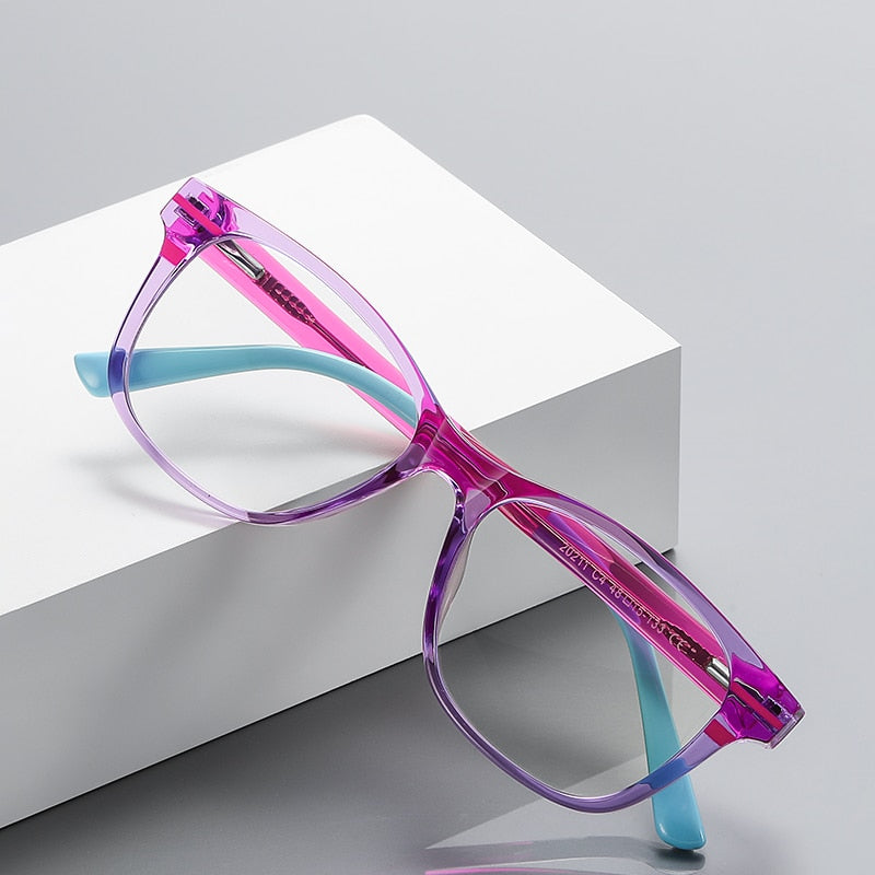 Zirosat Children's Unisex Full Rim Square Tr 90 + Cp Eyeglasses 20211 Full Rim Zirosat