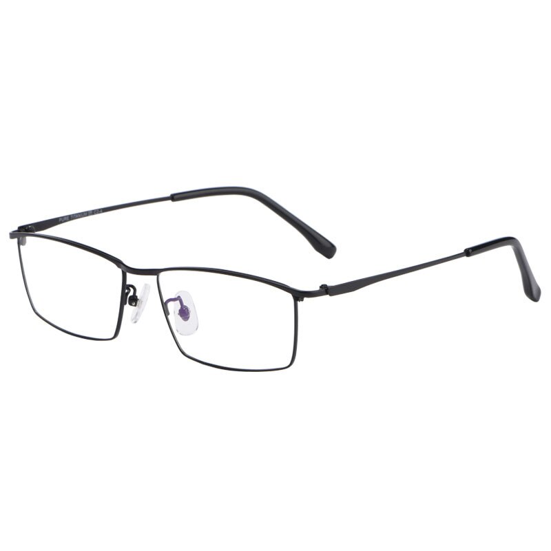 Hotochki Men's Full Rim Rectangle Titanium Alloy Frame Eyeglasses J85517 Full Rim Hotochki