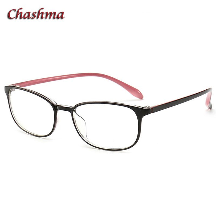 Chashma Ochki Unisex Full Rim Round Rectangle Tr 90 Titanium Eyeglasses 6053 Full Rim Chashma Ochki Black Pink  