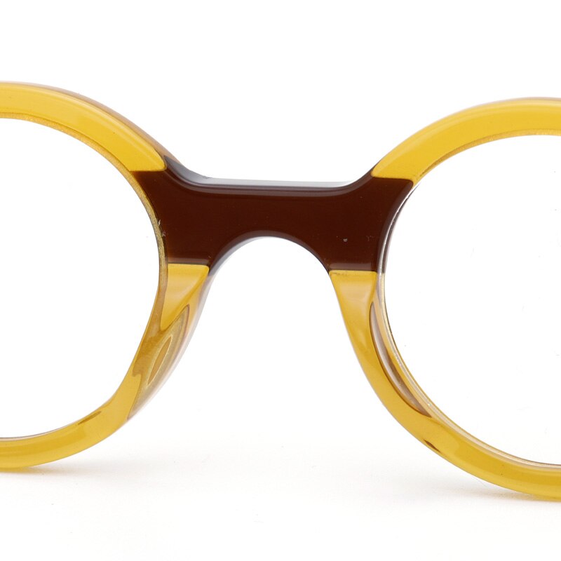 Muzz Unisex Full Rim Round Acetate Punk Frame Eyeglasses 56002 Full Rim Muzz