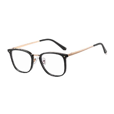 Ralferty Women's Full Rim Square Acetate Alloy Eyeglasses F95959 Full Rim Ralferty China C4 Black Gold