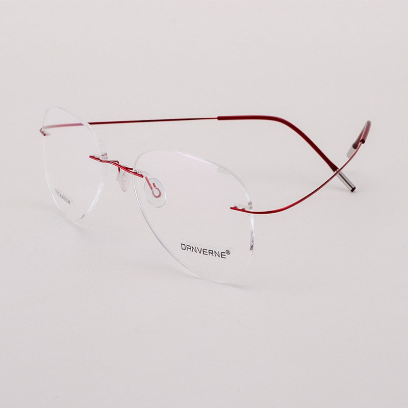 Bclear Unisex Customized Rimless Oval Titanium Alloy Eyeglasses My20002 Rimless Bclear