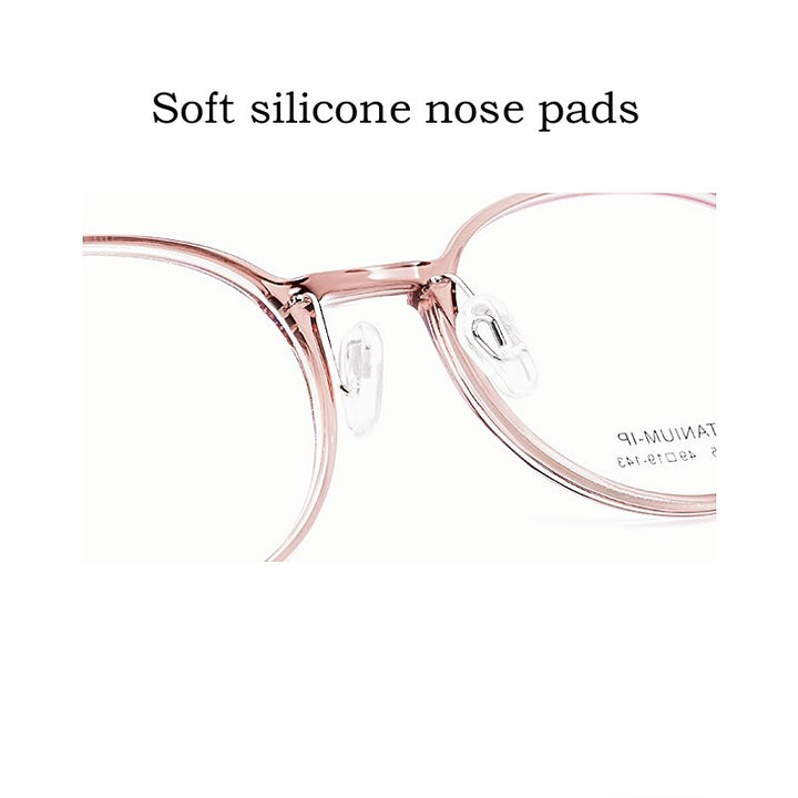Yimaruili Unisex Full Rim Round Tr 90 Titanium Eyeglasses 5825M Full Rim Yimaruili Eyeglasses