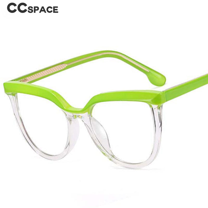 CCspace Unisex Full Rim Square Cat Eye Tr 90 Titanium Eyeglasses 54724 Full Rim CCspace