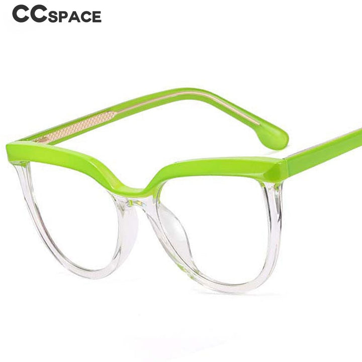 CCspace Unisex Full Rim Square Cat Eye Tr 90 Titanium Eyeglasses 54724 Full Rim CCspace