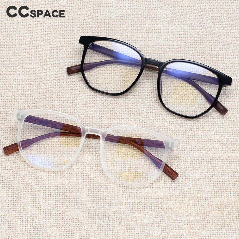 CCspace Unisex Full Rim Oversized Square Cat Eye Tr 90 Titanium Frame Eyeglasses 53976 Full Rim CCspace