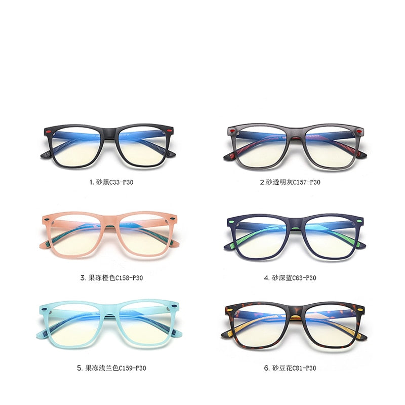 Zirosat Children's Unisex Full Rim Square Tr 90 Eyeglasses 5102 Full Rim Zirosat
