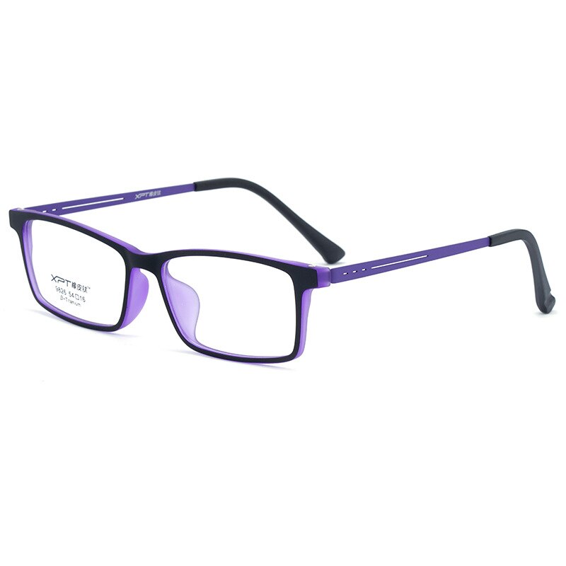 Zirosat Unisex Full Rim Square Tr 90 Titanium Eyeglasses 9826 Full Rim Zirosat black purple
