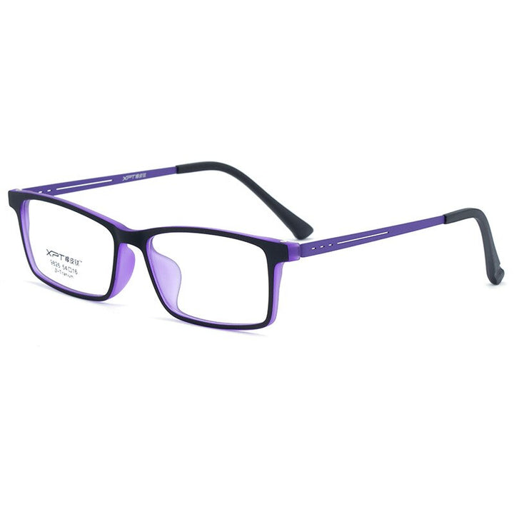 Zirosat Unisex Full Rim Square Tr 90 Titanium Eyeglasses 9826 Full Rim Zirosat black purple  