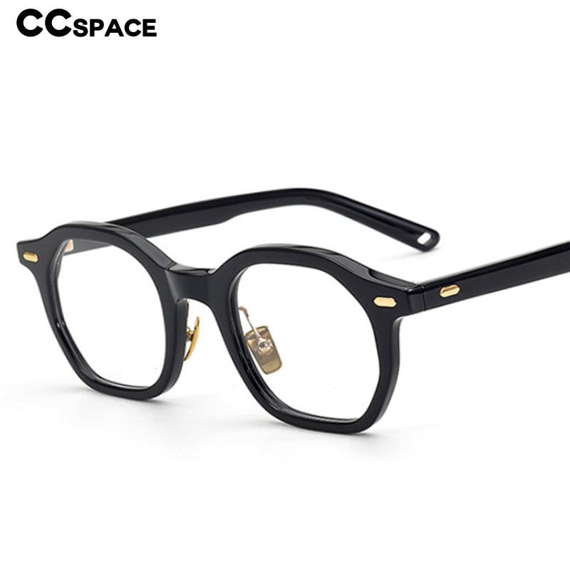 CCspace Unisex Full Rim Irregular Square Acetate Eyeglasses 53311 Full Rim CCspace