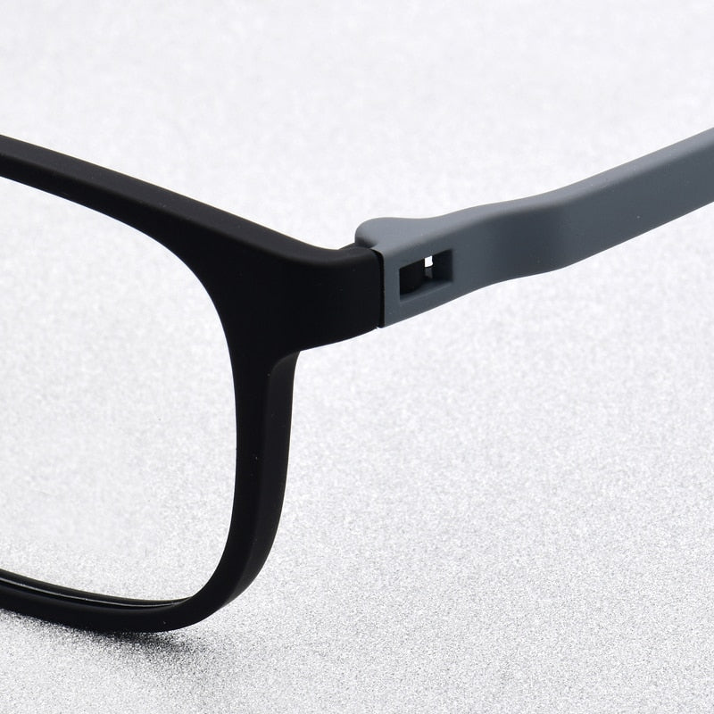 Zirosat Unisex Full Rim Square Ultem Frame Eyeglasses M2038 Full Rim Zirosat