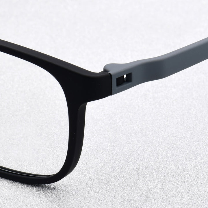 Zirosat Unisex Full Rim Square Ultem Frame Eyeglasses M2038 Full Rim Zirosat