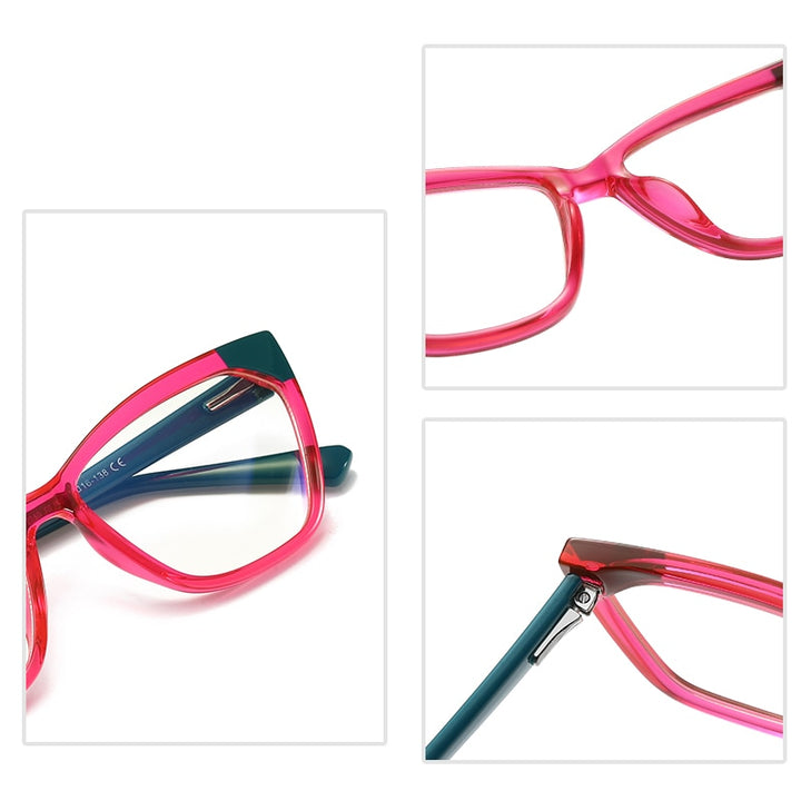 Gmei Women's Full Rim TR 90 Titanium Cat Eye Frame Eyeglasses 2040 Full Rim Gmei Optical