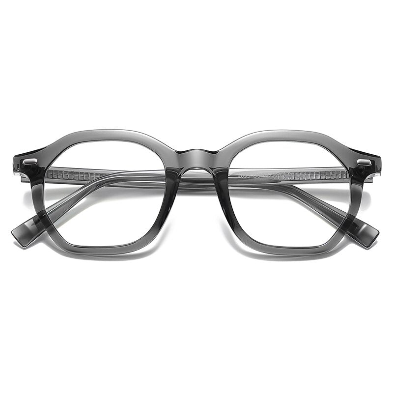 Gmei Unisex Full Rim Small Square Oval Tr 90 Titanium Eyeglasses 2095 Full Rim Gmei Optical C6 Grey