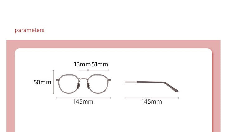 CCspace Unisex Full Rim Polygon Alloy Eyeglasses 55714 Full Rim CCspace