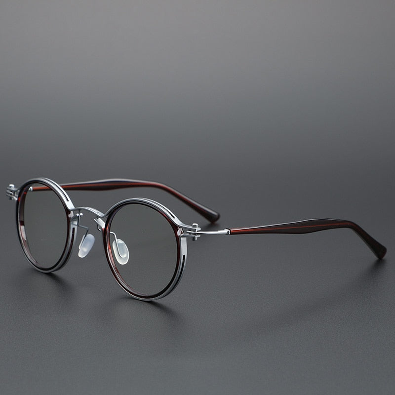 Cubojue Unisex Full Rim Round Alloy Hyperopic Reading Glasses Reading Glasses Cubojue