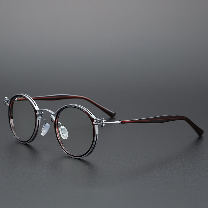 Cubojue Unisex Full Rim Round Alloy Hyperopic Reading Glasses Reading Glasses Cubojue