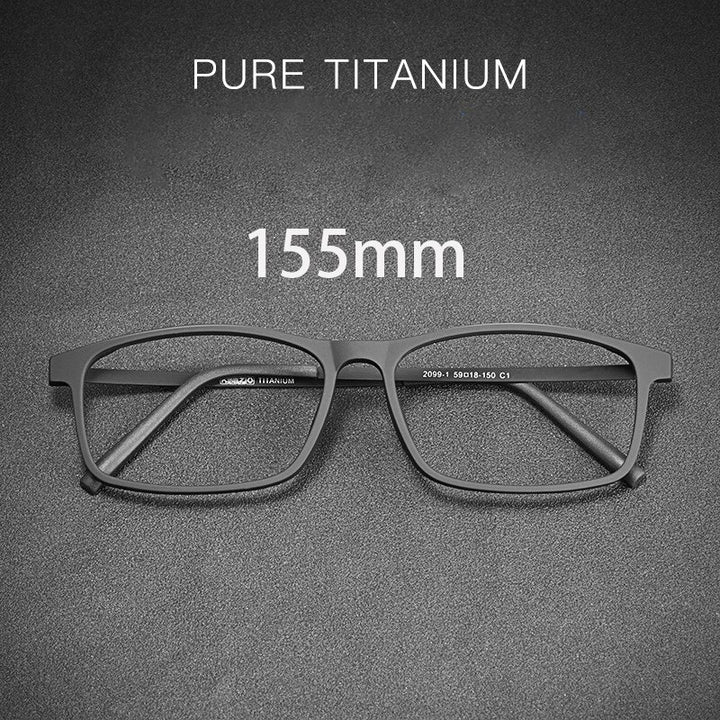 Cubojue Unisex Full Rim 155mm Oversized Tr 90 Titanium Myopic Reading Glasses Fy2009 Reading Glasses Cubojue   