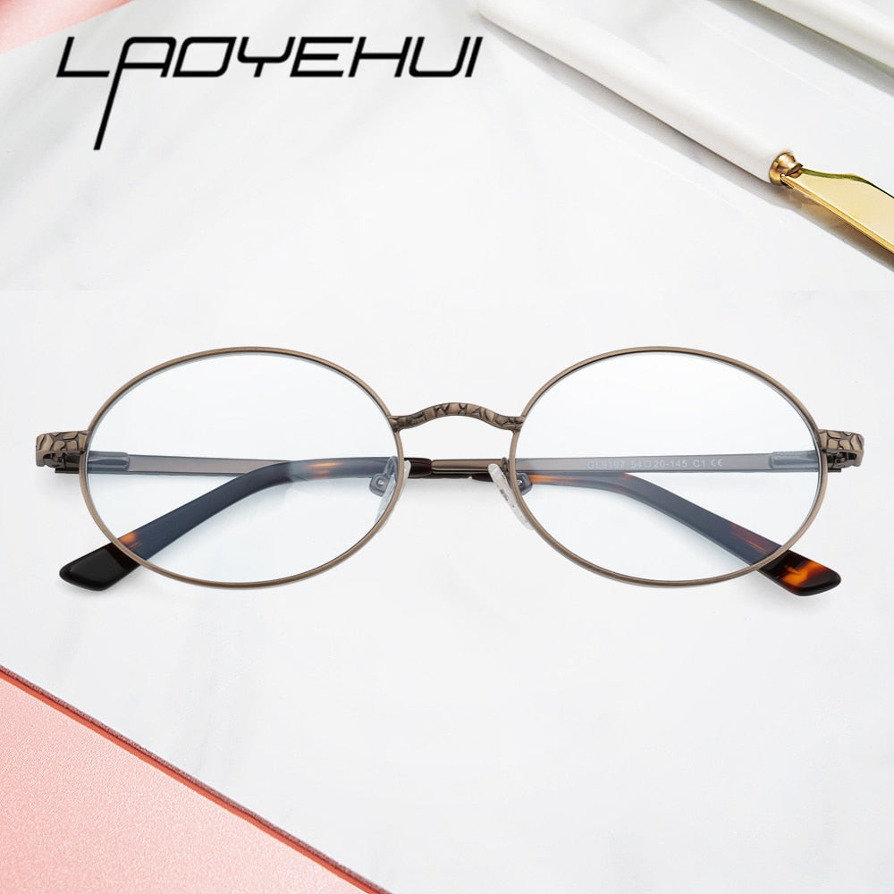 Laoyehui Unisex Full Rim Oval Alloy Reading Glasses Anti-Blue Light Glg9197 Reading Glasses Laoyehui   