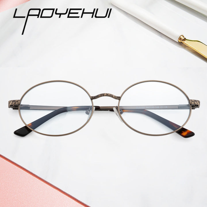 Laoyehui Unisex Full Rim Oval Alloy Reading Glasses Anti-Blue Light Glg9197 Reading Glasses Laoyehui