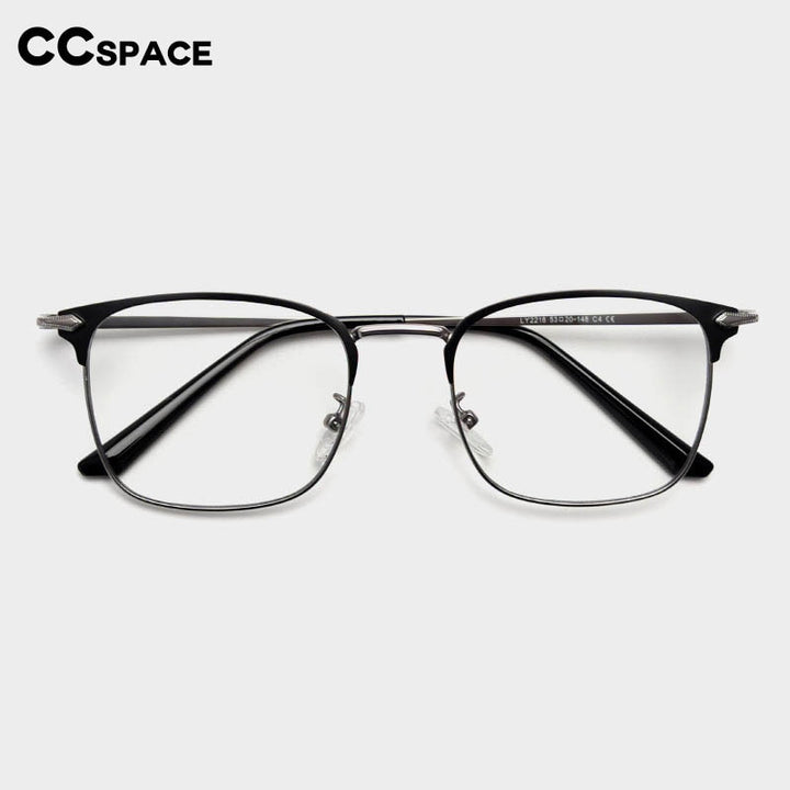 CCspace Unisex Full Rim Small Square Alloy Eyeglasses 55799 Full Rim CCspace
