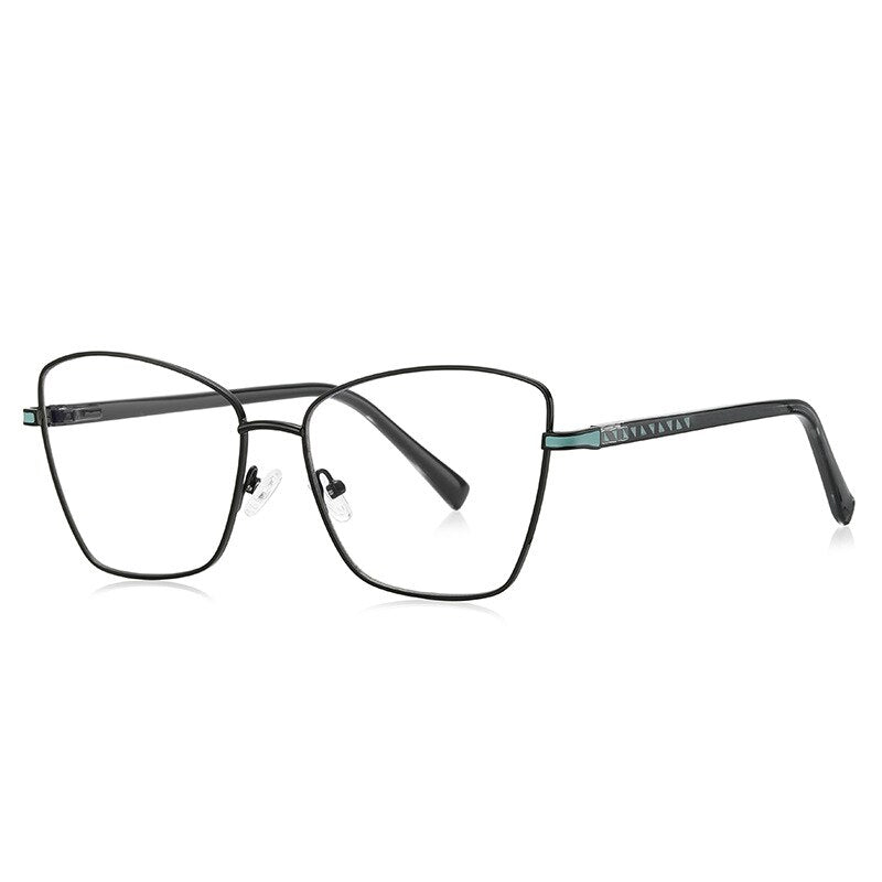 CCspace Unisex Full Rim Square Cat Eye Alloy Eyeglasses 55527 Full Rim CCspace China C5Young