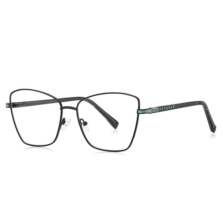 CCspace Unisex Full Rim Square Cat Eye Alloy Eyeglasses 55527 Full Rim CCspace China C5Young