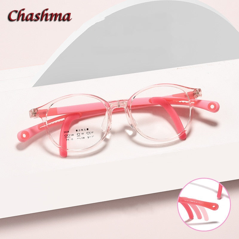 Chashma Unisex Children's Full Rim Round Tr 90 Titanium Eyeglasses 5028 Full Rim Chashma