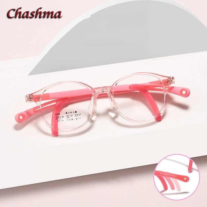 Chashma Unisex Children's Full Rim Round Tr 90 Titanium Eyeglasses 5028 Full Rim Chashma