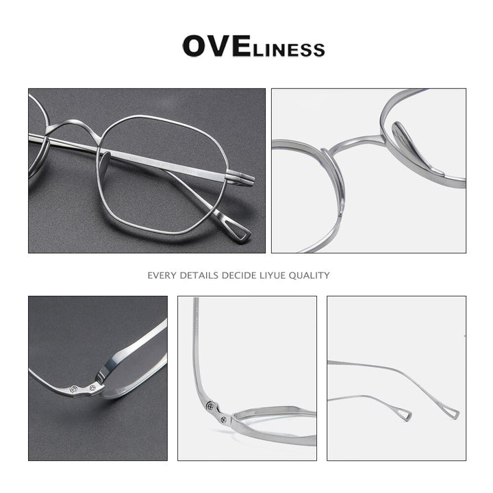 Oveliness Unisex Full Rim Oval Square Titanium Eyeglasses 9917 Full Rim Oveliness