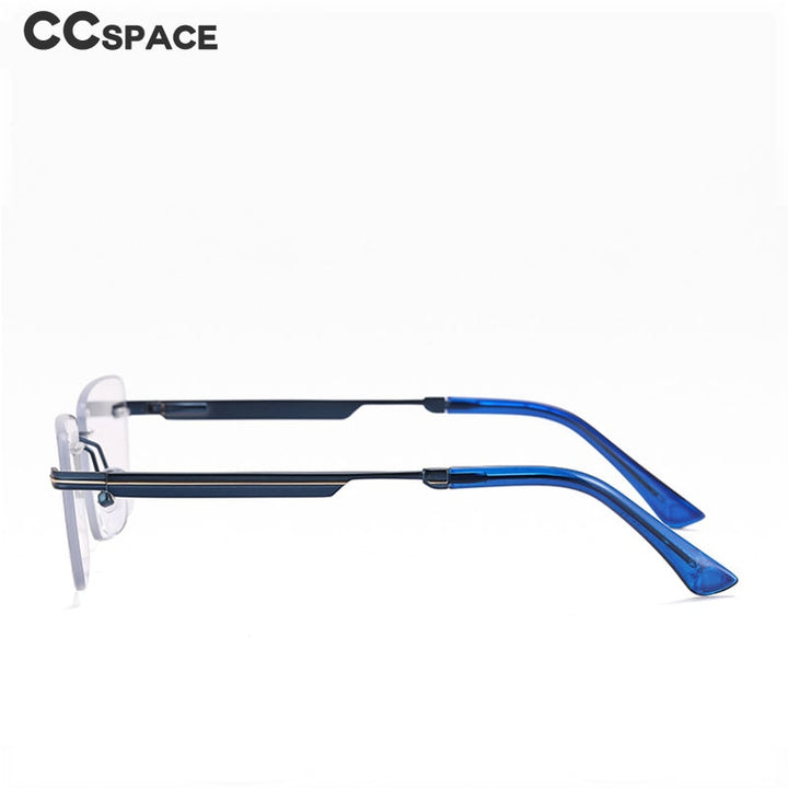 CCspace Unisex Rimless Square Alloy Eyeglasses 55384 Rimless CCspace