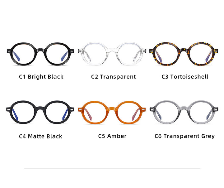 Gmei Unisex Full Rim TR 90 Titanium Round Frame Eyeglasses 2092 Full Rim Gmei Optical