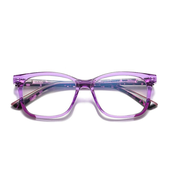 Zirosat Children's Unisex Full Rim Square Tr 90 + Cp Eyeglasses 20206 Full Rim Zirosat C4  