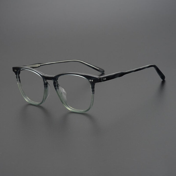 Gatenac Unisex Full Rim Round Square Acetate Eyeglasses Gxyj963 Full Rim Gatenac