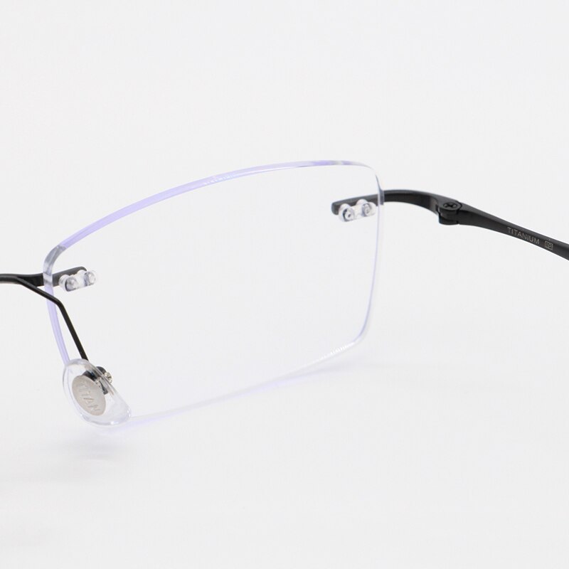 Bclear Unisex Rimless Square Titanium Frame Eyeglasses My632 Rimless Bclear