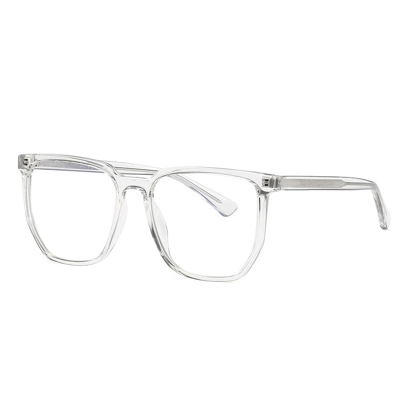 Gmei Unisex Full Rim TR 90 Titanium Square Frame Eyeglasses 2034 Full Rim Gmei Optical C2 Transparent
