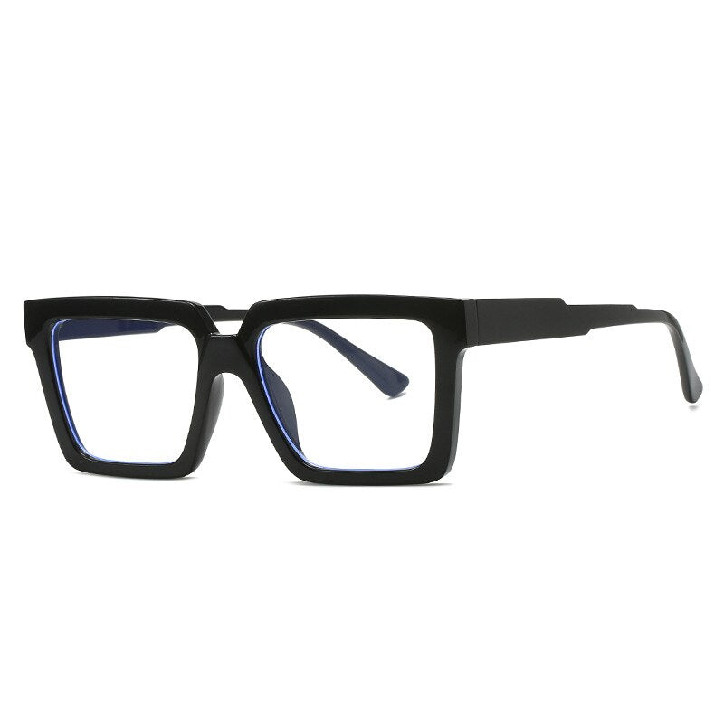 CCspace Unisex Full Rim Square Tr 90 Eyeglasses 55830 Full Rim CCspace BlackClear China