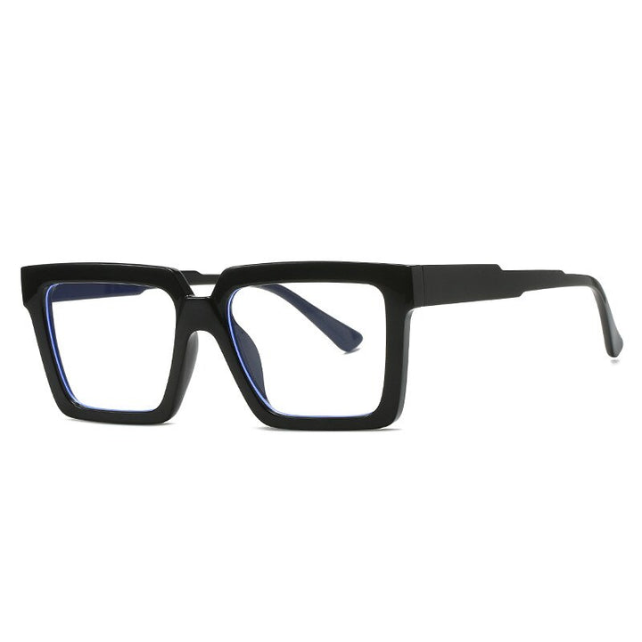 CCspace Unisex Full Rim Square Tr 90 Eyeglasses 55830 Full Rim CCspace BlackClear China
