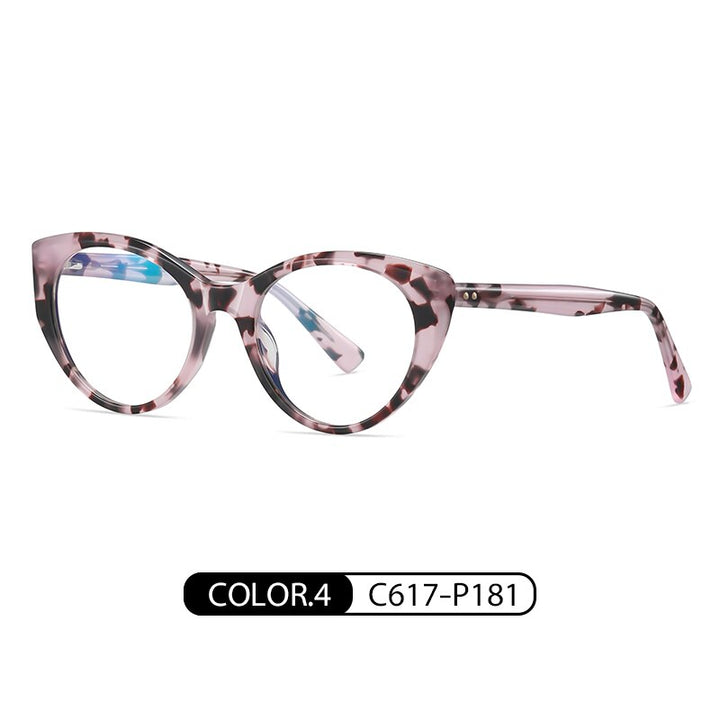 Reven Jate Women's Full Rim Cat Eye Acetate Eyeglasses Rw8816 Full Rim Reven Jate C617