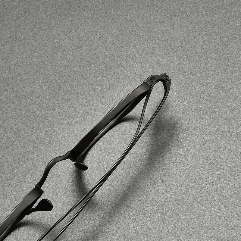 Gatenac Unisex Full Rim Polygon Square Titanium Eyeglasses Gxyj914 Full Rim Gatenac
