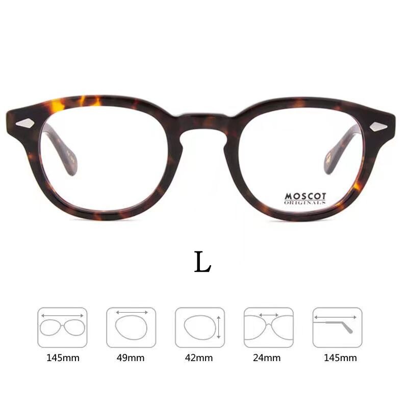 Yimaruili Unisex Full Rim Round Acetate Eyeglasses Three Sizes Y1915 Full Rim Yimaruili Eyeglasses