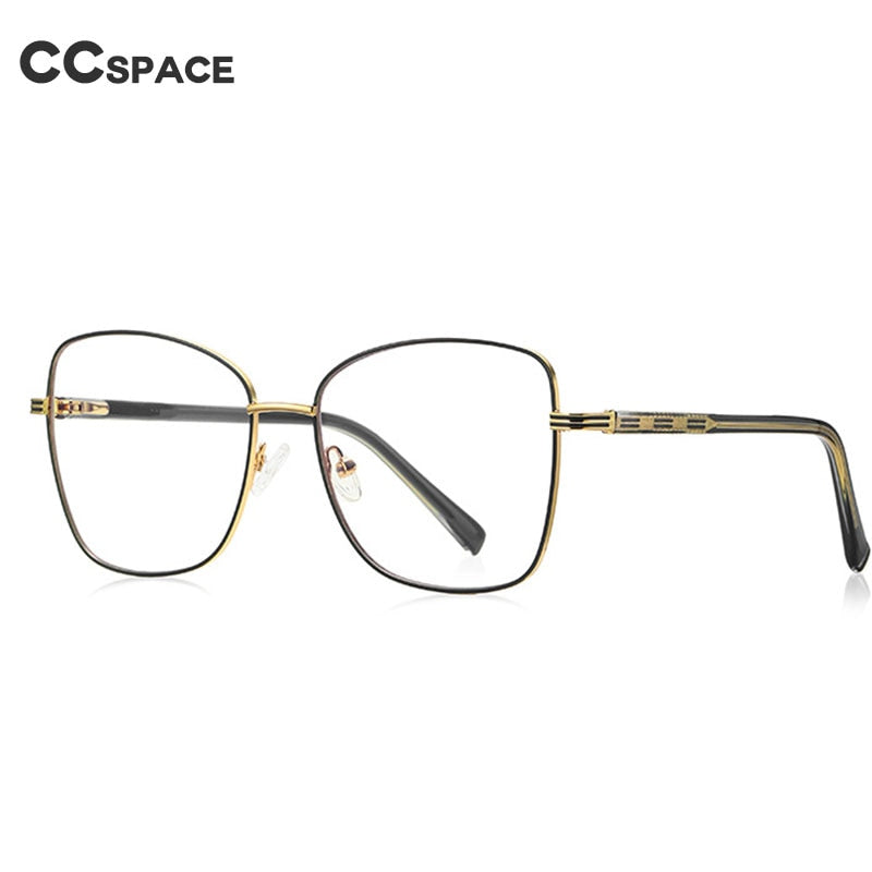CCspace Unisex Full Rim Square Alloy Eyeglasses 55529 Full Rim CCspace