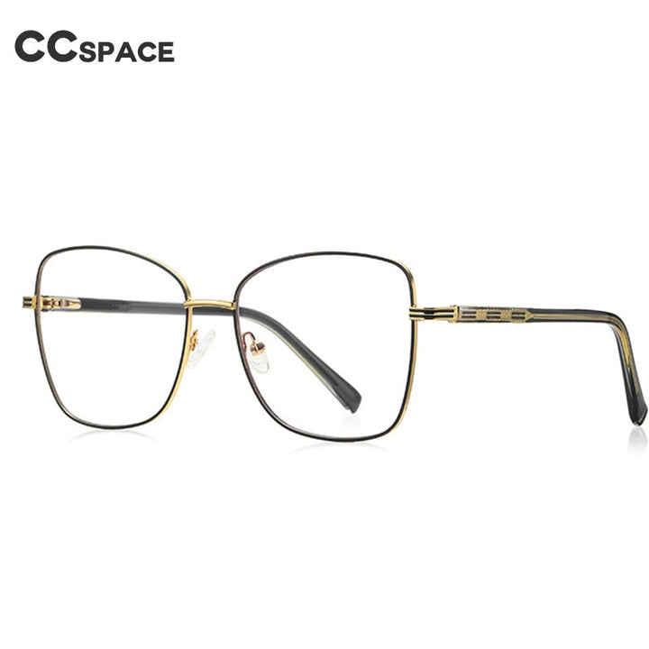 CCspace Unisex Full Rim Square Alloy Eyeglasses 55529 Full Rim CCspace
