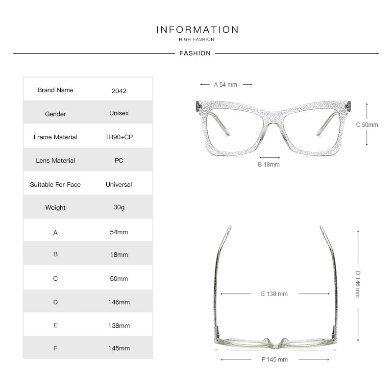 Gmei Women's Full Rim TR 90 Titanium Cat Eye Frame Eyeglasses 2042 Full Rim Gmei Optical